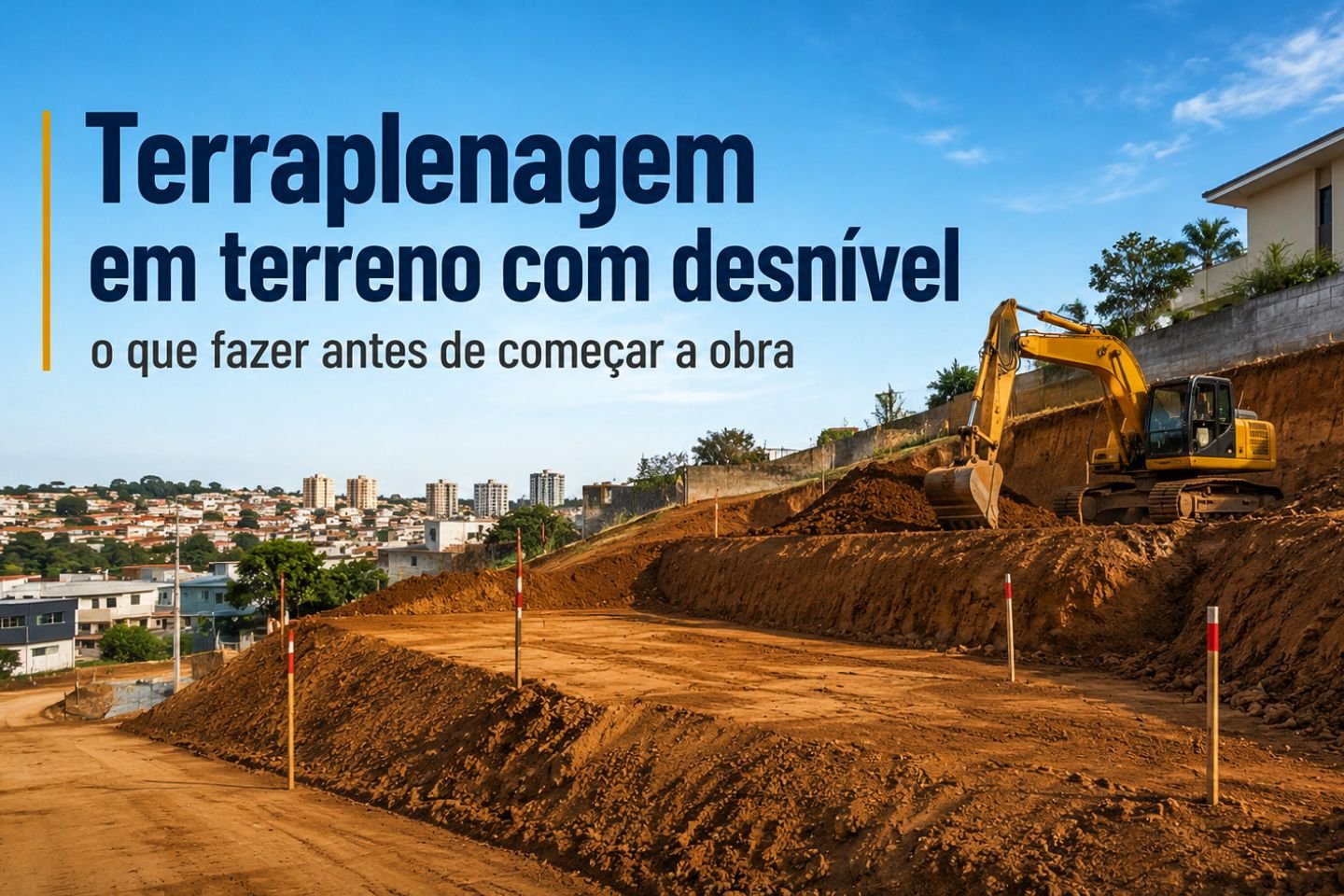 Leia mais sobre o artigo Terraplenagem em terreno com desnível: o que fazer antes de começar a obra